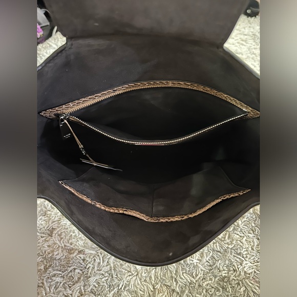 Michael Kors Floral pink print calf leather, python trim shoulder bag w/dust bag - Picture 5 of 8